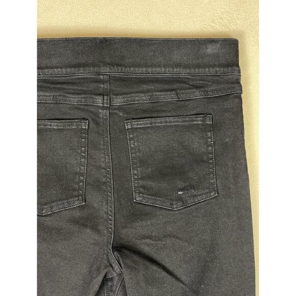 Spanx Jeans Womens Small Black Distressed Skinny Slim Denim Adult - Picture 8 of 10